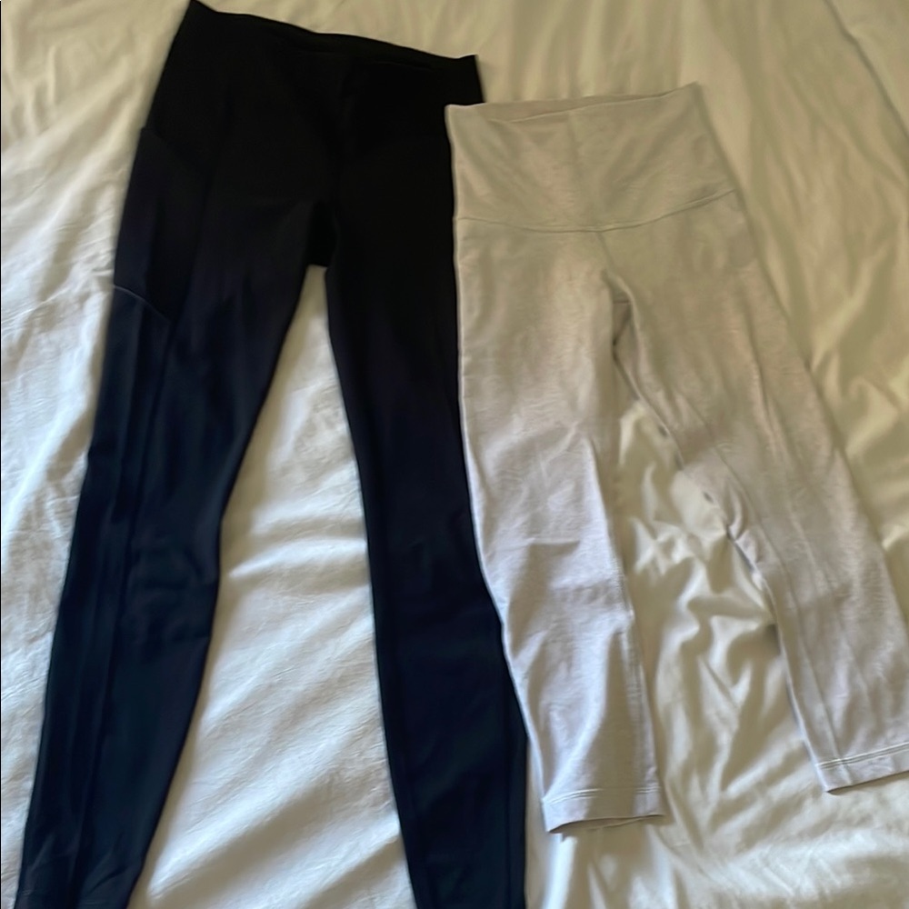 lululemon athletica Black and Gray Leggings